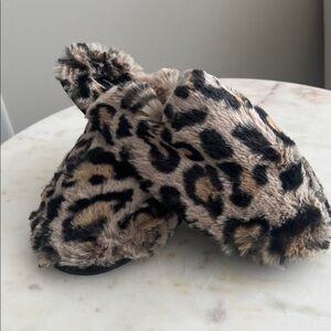 Generation Love Esther Faux Fur Slides Animal Leopard Size Small (5-7)